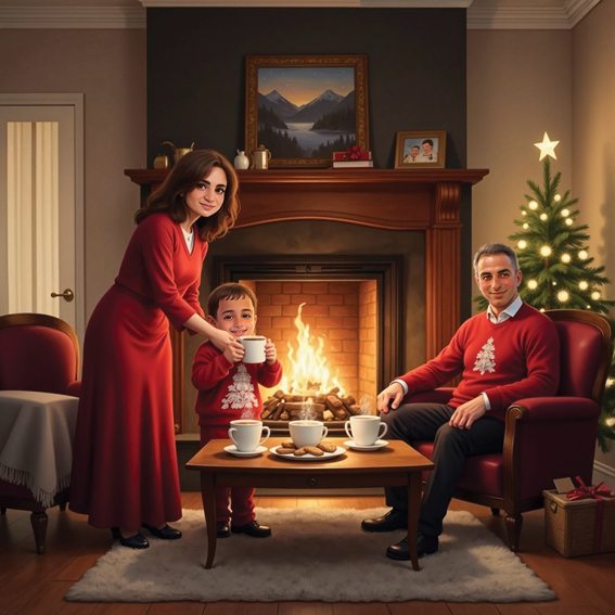 سهرة المدفأة وانتظار بابا نويل