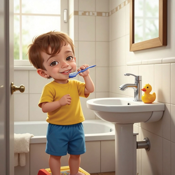 روتين تنظيف الأسنان بابتسامة