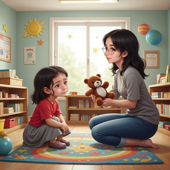 تشجيع المعلّمة على المحاولة